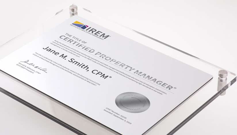 Certification courses - Property manager association for professors